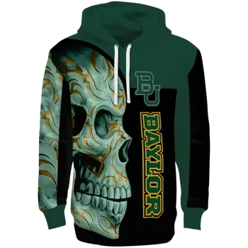 baylor bears skull motif green black hoodie best selling