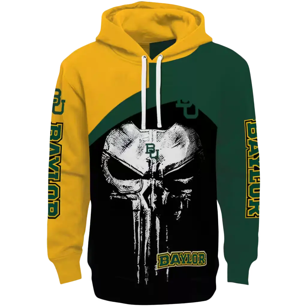 baylor bears skull punisher gold black hoodie best selling baylor bears skull punisher gold black hoodie best selling