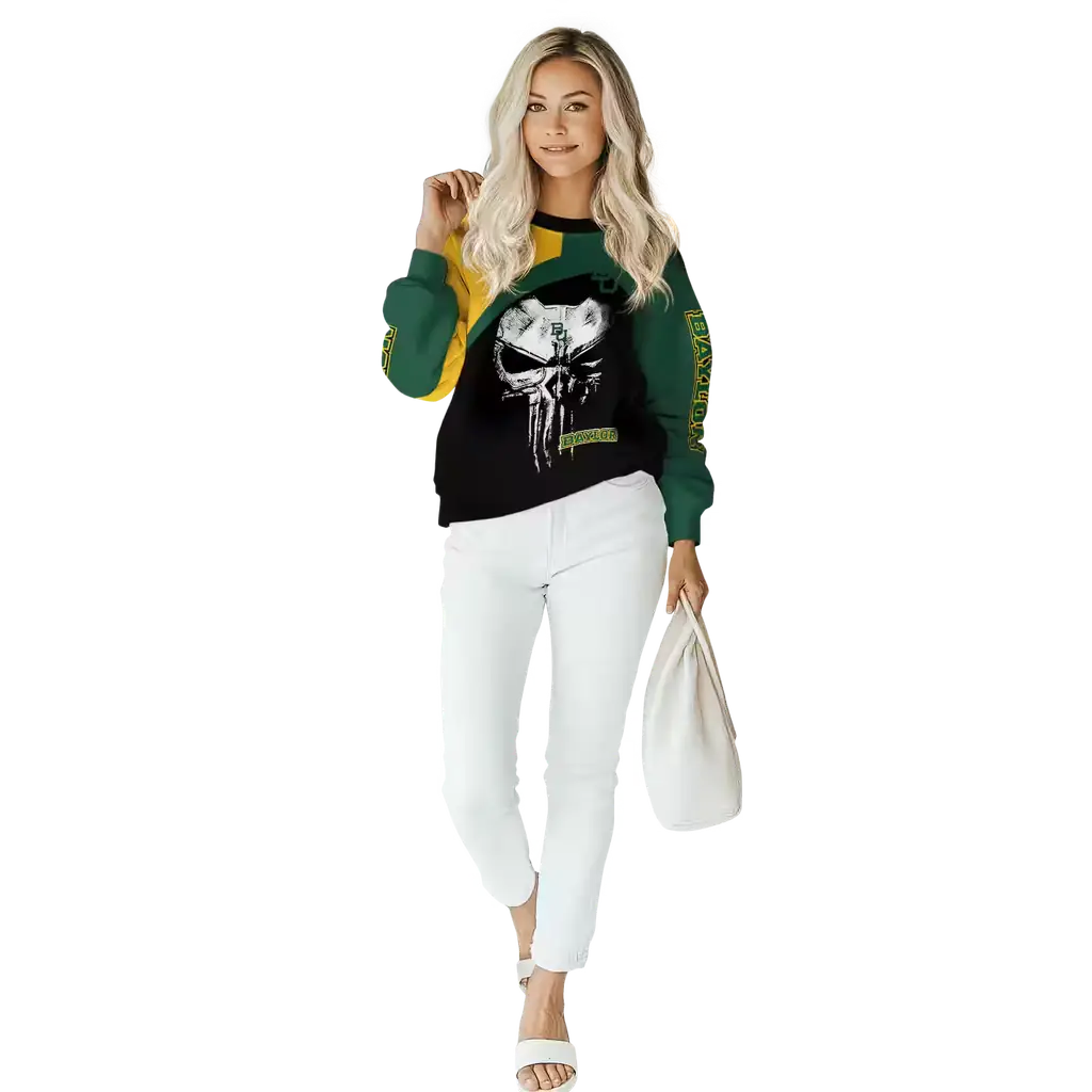 baylor bears skull punisher gold black hoodie trendy baylor bears skull punisher gold black hoodie trendy