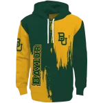 baylor bears splatter effect green hoodie best selling