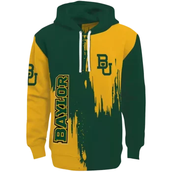 baylor bears splatter effect green hoodie best selling