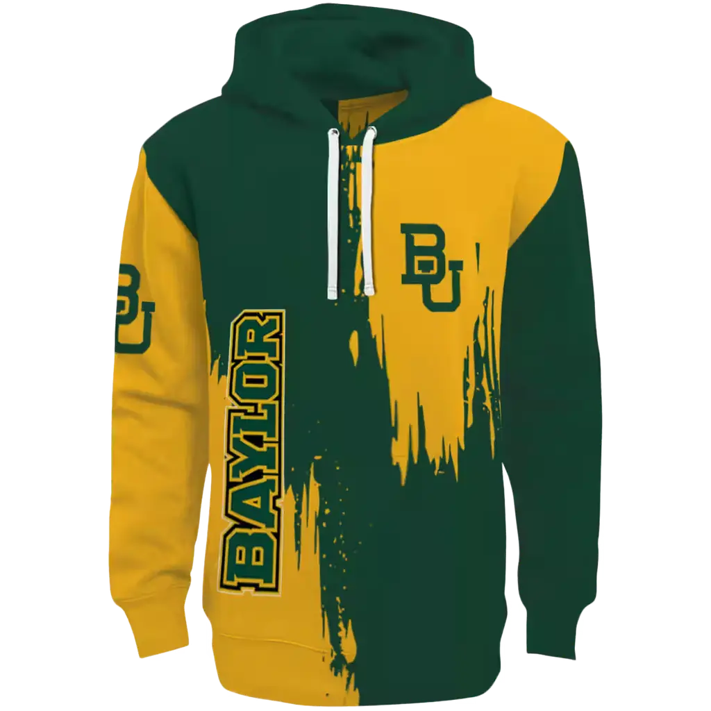 baylor bears splatter effect green hoodie best selling baylor bears splatter effect green hoodie best selling