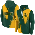 baylor bears splatter effect green hoodie best selling