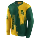 baylor bears splatter effect green hoodie best selling