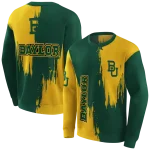 baylor bears splatter effect green hoodie best selling