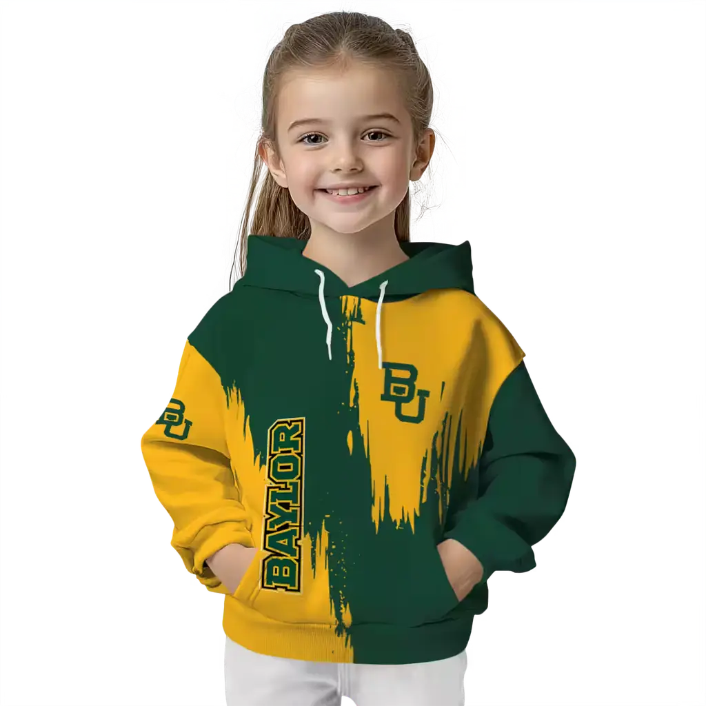 baylor bears splatter effect green hoodie top rated baylor bears splatter effect green hoodie top rated