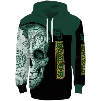 baylor bears sugar skull green black hoodie best selling