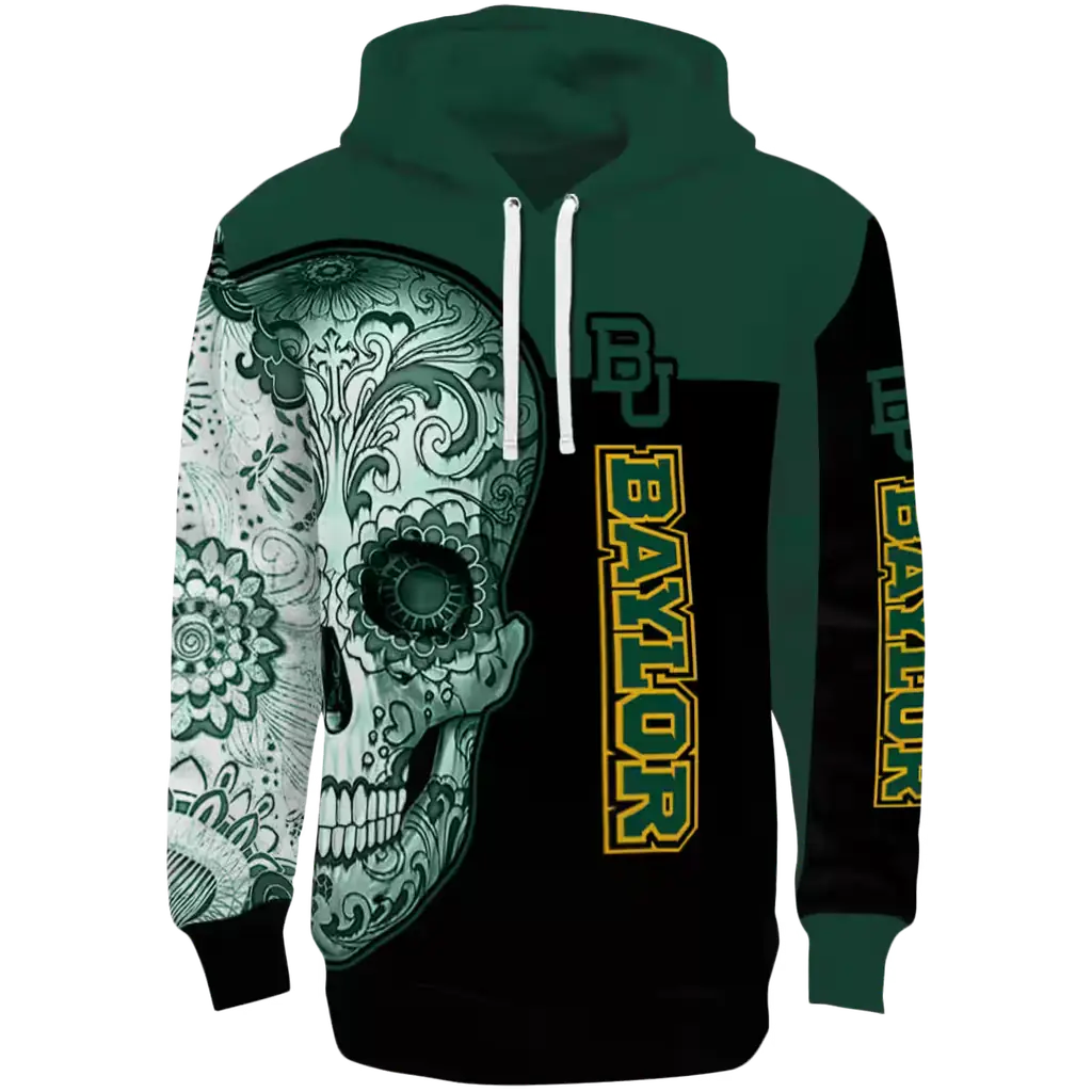 baylor bears sugar skull green black hoodie best selling baylor bears sugar skull green black hoodie best selling