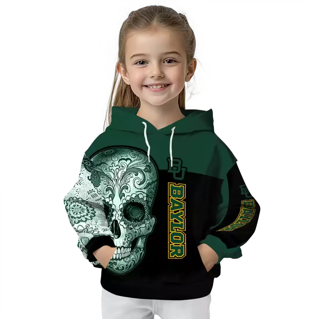 baylor bears sugar skull green black hoodie top rated baylor bears sugar skull green black hoodie top rated