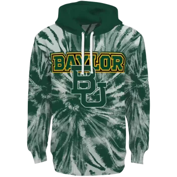 baylor bears tie dye pattern green hoodie best selling