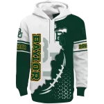 baylor bears triangular pattern green white hoodie best selling