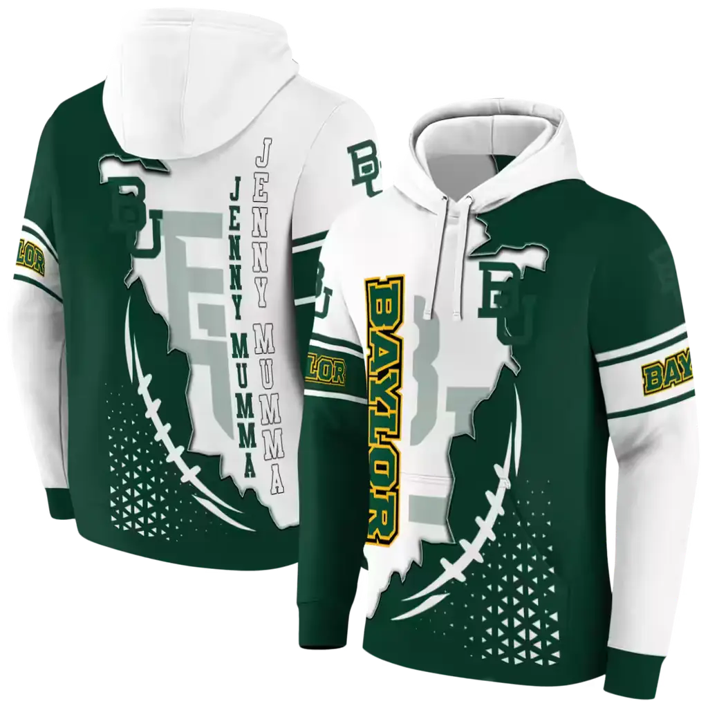baylor bears triangular pattern green white hoodie fashion forward baylor bears triangular pattern green white hoodie fashion forward