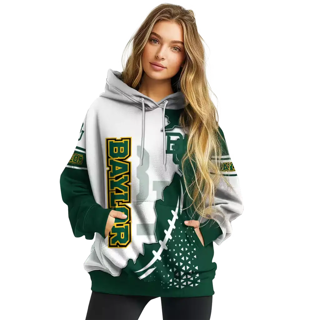 baylor bears triangular pattern green white hoodie high quality baylor bears triangular pattern green white hoodie high quality