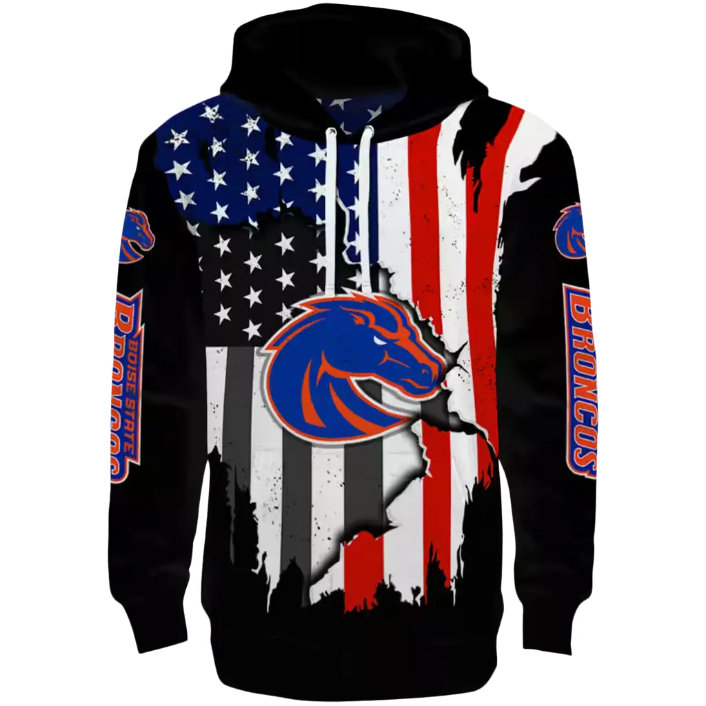 boise state broncos american pride black hoodie best selling boise state broncos american pride black hoodie best selling