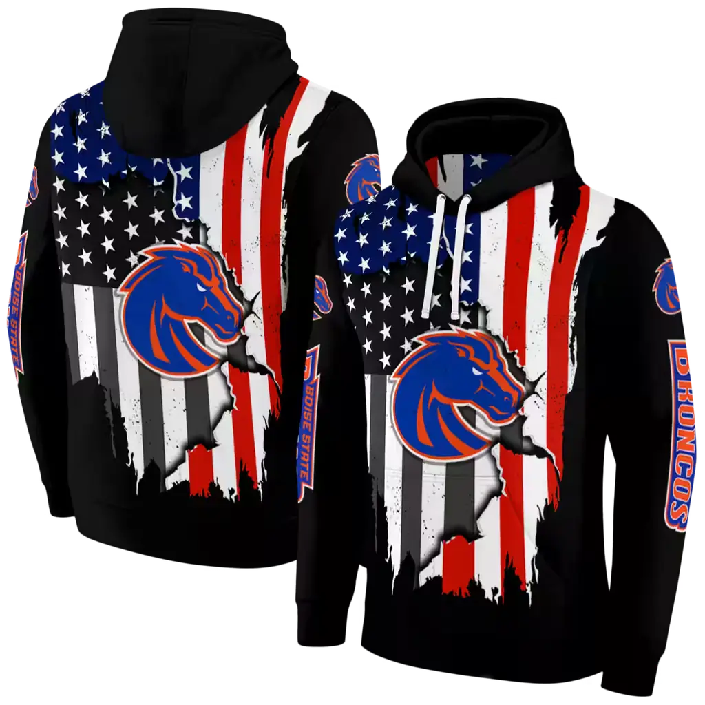 boise state broncos american pride black hoodie fashion forward boise state broncos american pride black hoodie fashion forward