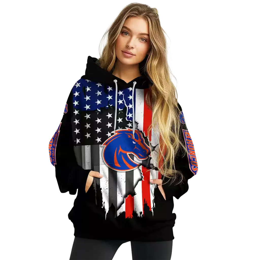 boise state broncos american pride black hoodie high quality boise state broncos american pride black hoodie high quality