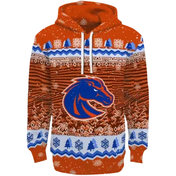 boise state broncos christmas trees orange hoodie best selling