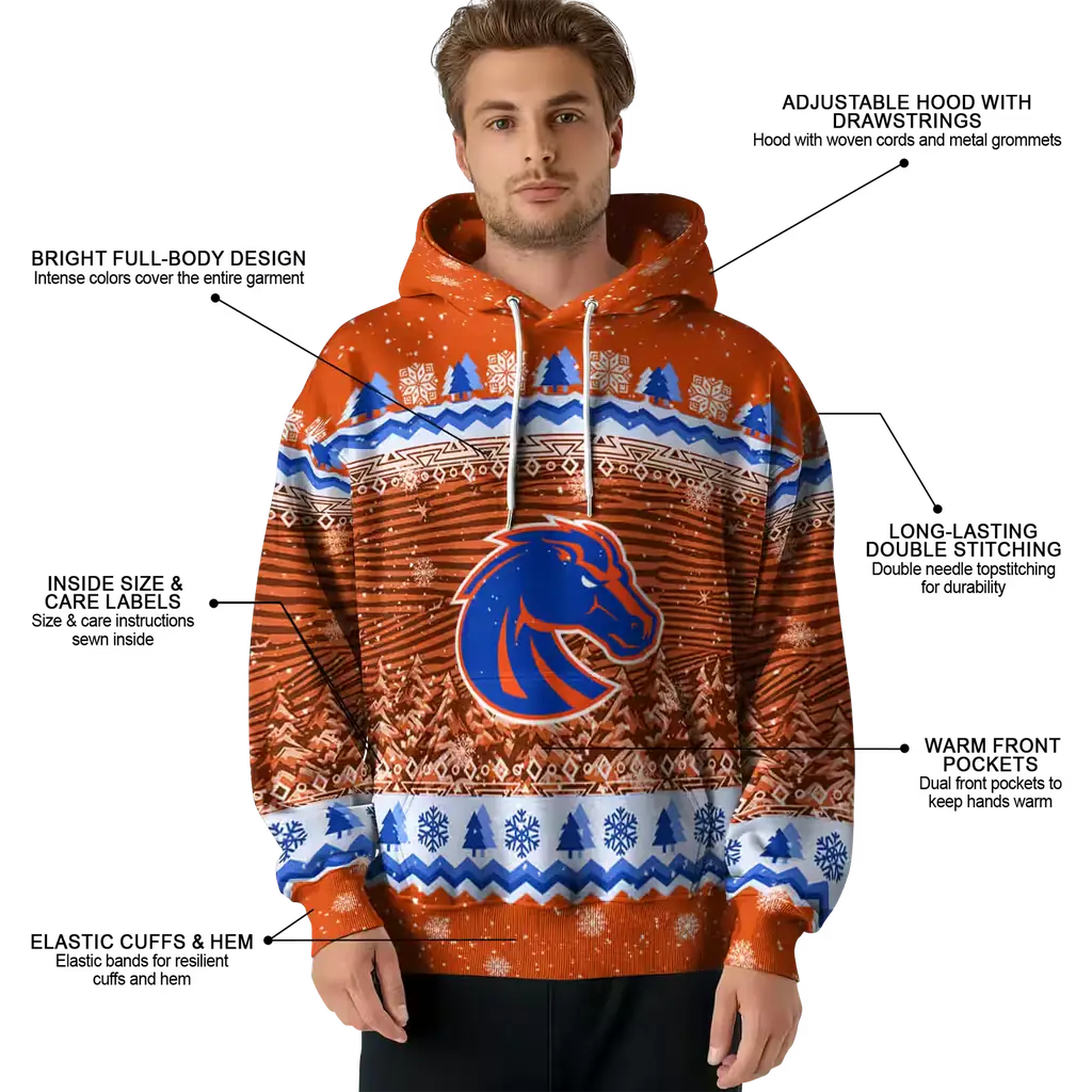boise state broncos christmas trees orange hoodie latest model boise state broncos christmas trees orange hoodie latest model