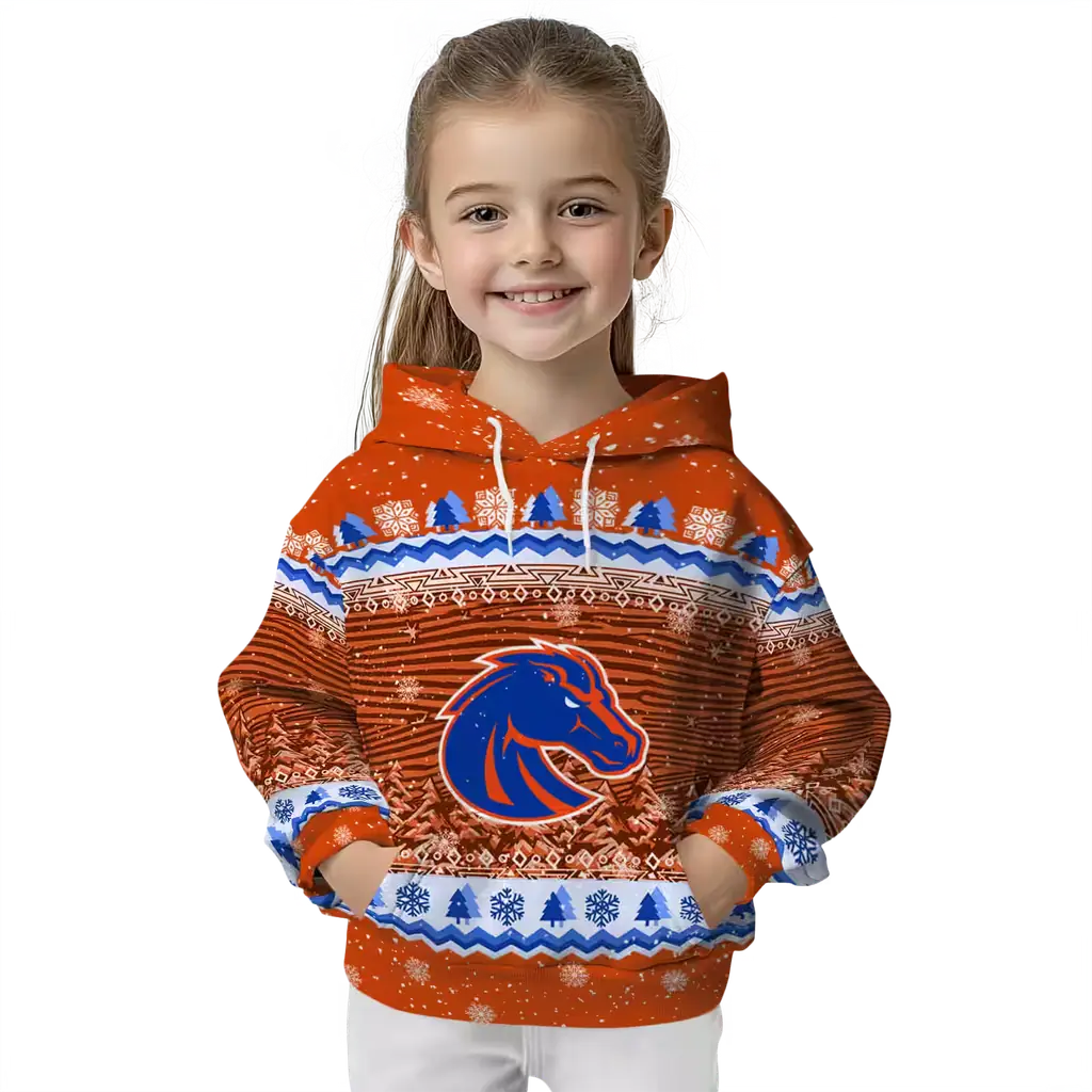 boise state broncos christmas trees orange hoodie top rated boise state broncos christmas trees orange hoodie top rated