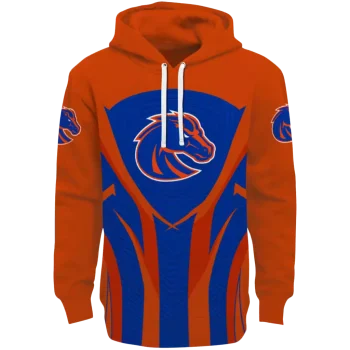 boise state broncos concentric lines orange black hoodie best selling