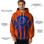 boise state broncos concentric lines orange black hoodie best selling
