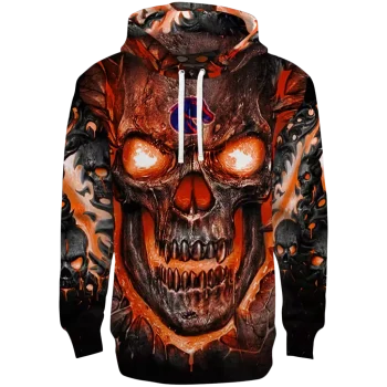 boise state broncos demonic skull orange black hoodie best selling