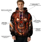 boise state broncos demonic skull orange black hoodie best selling