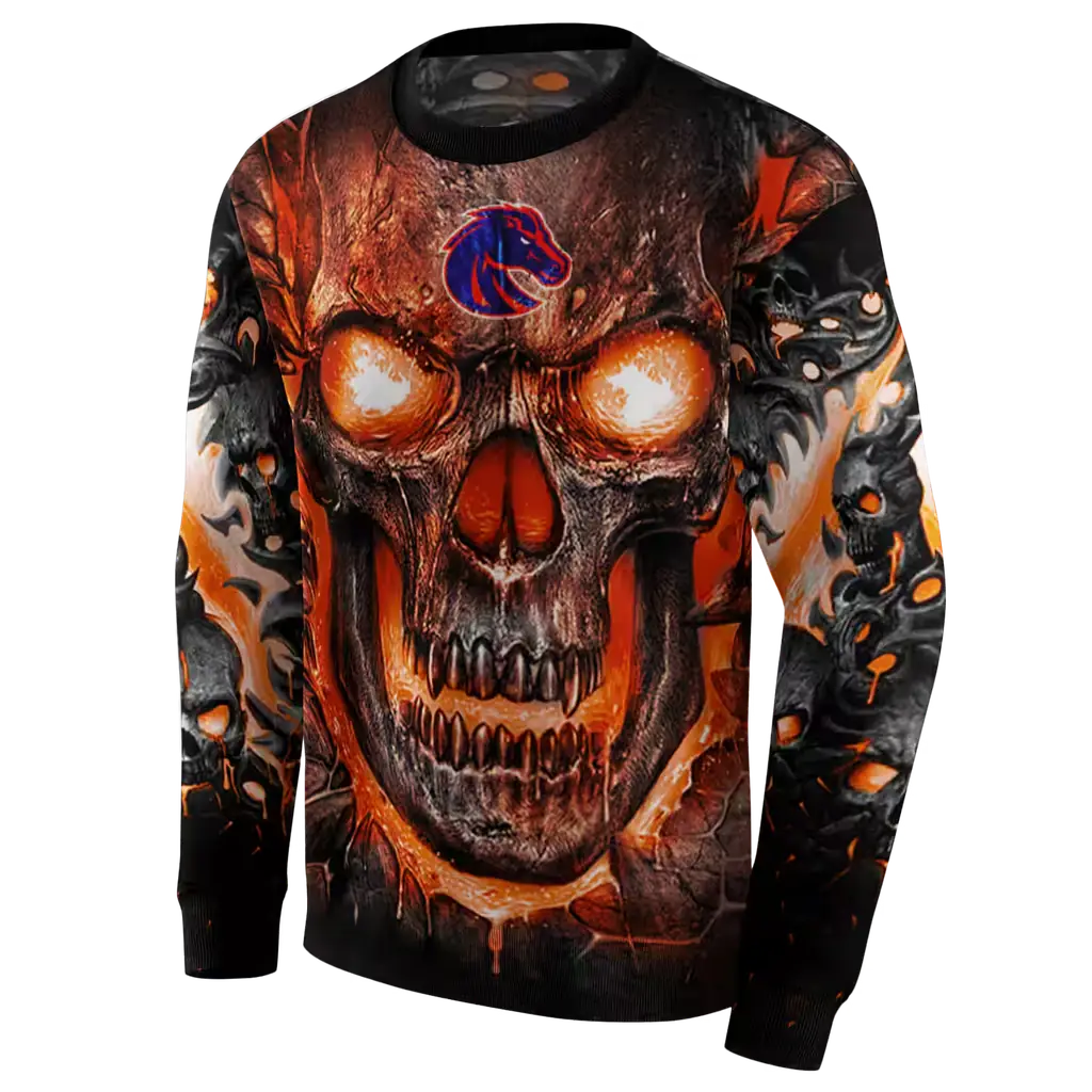 boise state broncos demonic skull orange black hoodie new arrival boise state broncos demonic skull orange black hoodie new arrival