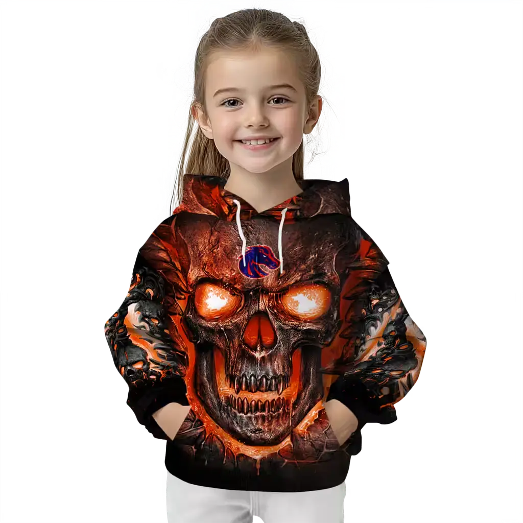 boise state broncos demonic skull orange black hoodie top rated boise state broncos demonic skull orange black hoodie top rated