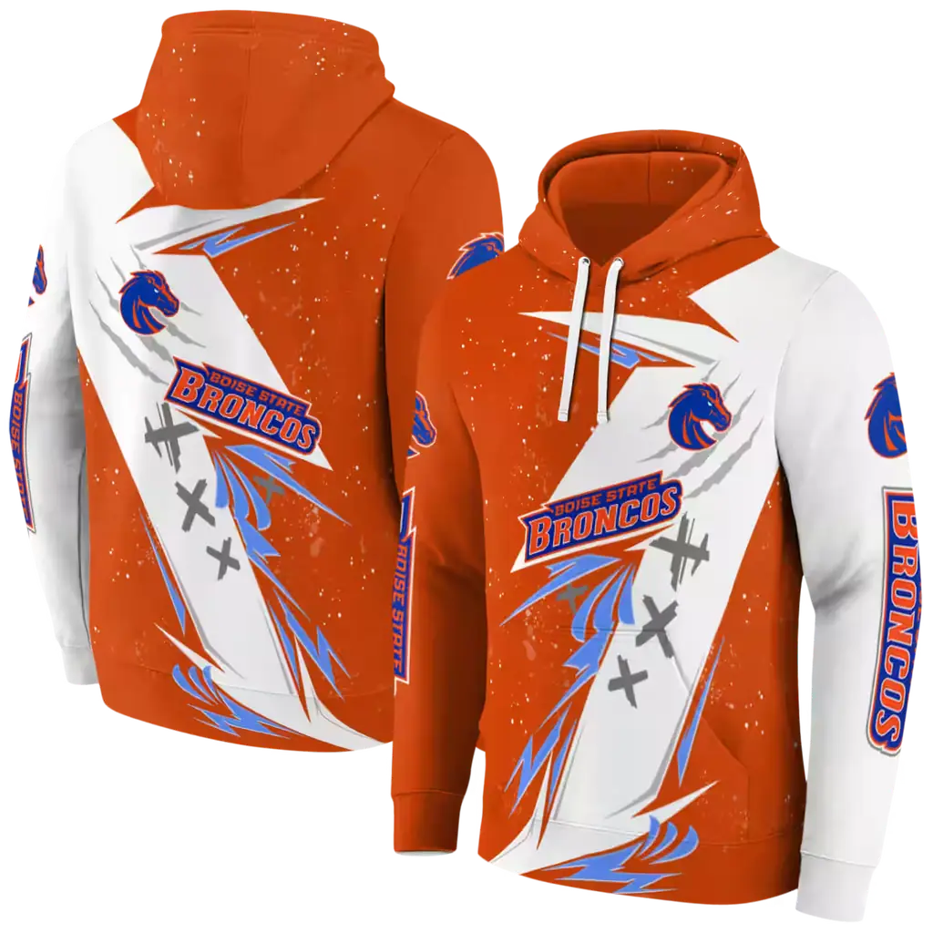 boise state broncos dynamic slash orange white hoodie fashion forward boise state broncos dynamic slash orange white hoodie fashion forward