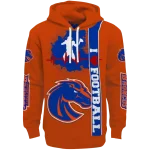 boise state broncos football heartbeat orange hoodie best selling