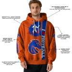 boise state broncos football heartbeat orange hoodie best selling