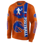 boise state broncos football heartbeat orange hoodie best selling