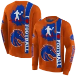 boise state broncos football heartbeat orange hoodie best selling