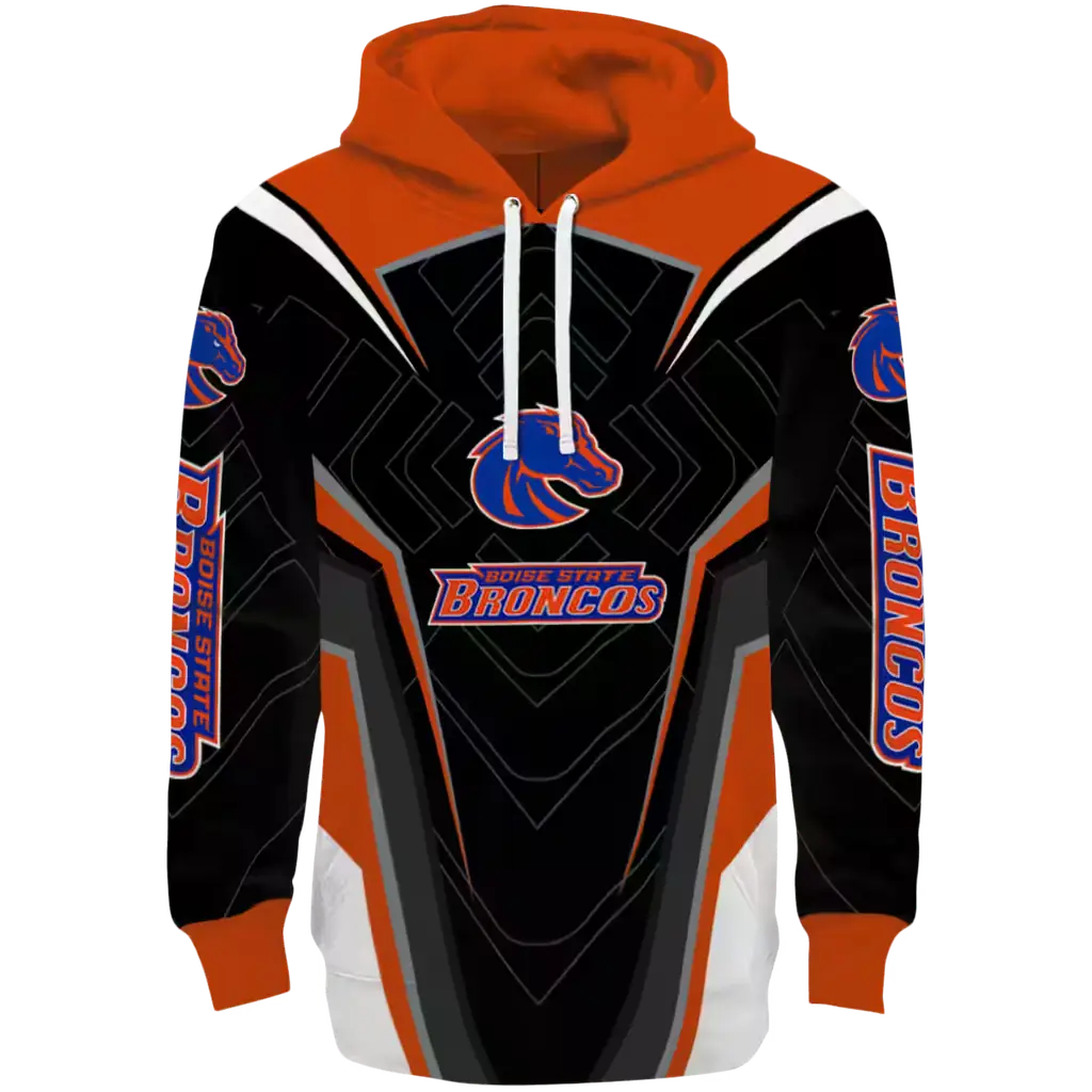 boise state broncos futuristic pattern orange black hoodie best selling boise state broncos futuristic pattern orange black hoodie best selling