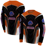 boise state broncos futuristic pattern orange black hoodie best selling