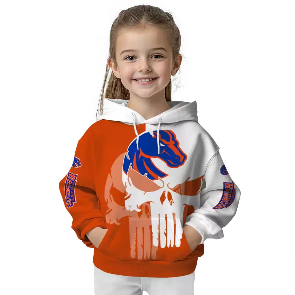 boise state broncos graphic punisher orange white hoodie top rated boise state broncos graphic punisher orange white hoodie top rated
