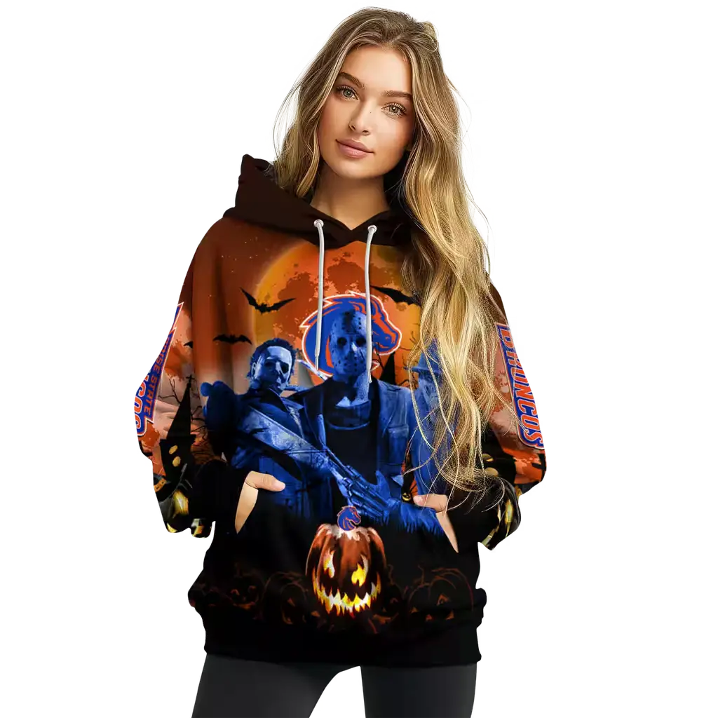 boise state broncos halloween vibes orange black hoodie high quality boise state broncos halloween vibes orange black hoodie high quality