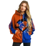 boise state broncos heartbeat graphic orange hoodie best selling