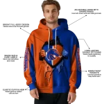 boise state broncos heartbeat graphic orange hoodie best selling