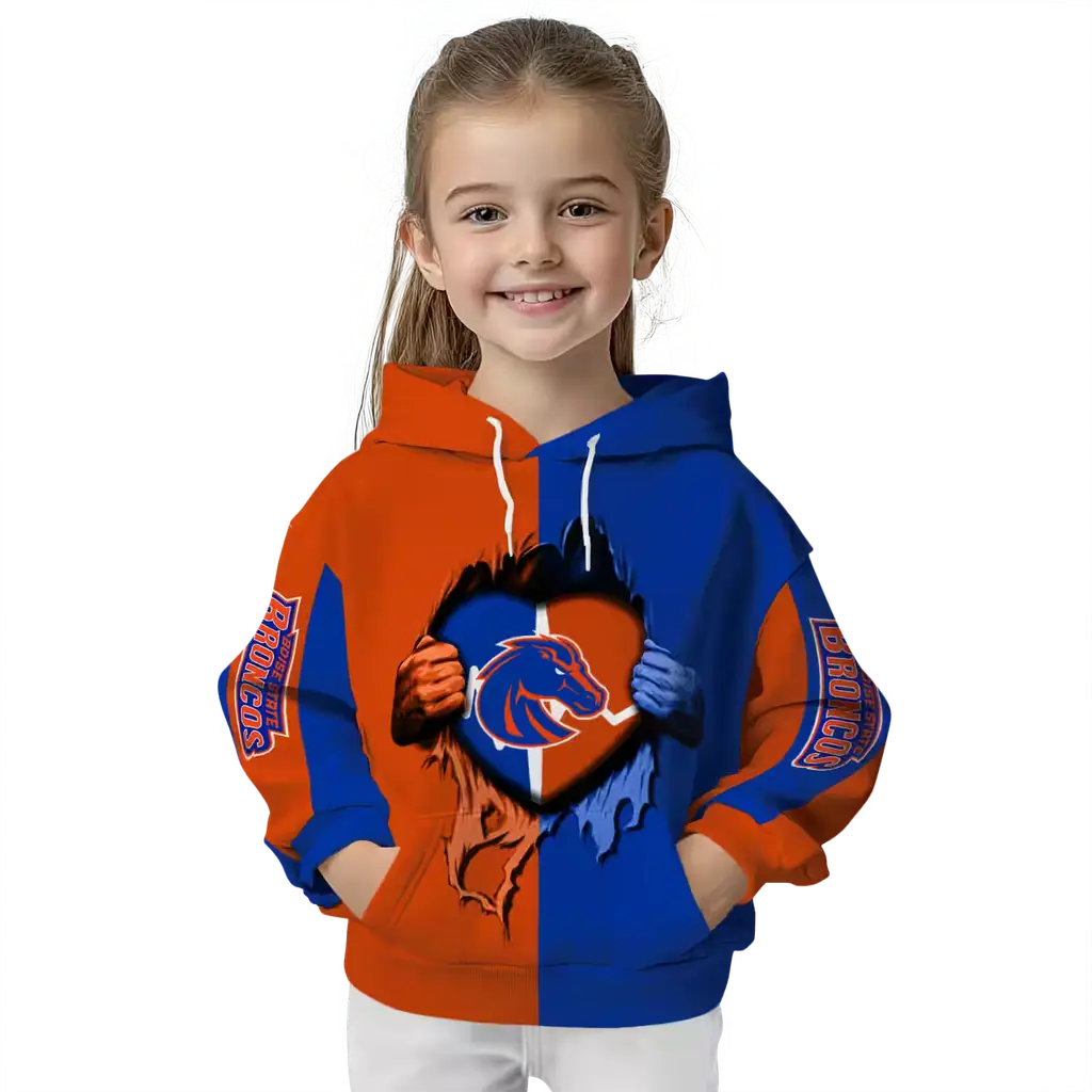 boise state broncos heartbeat graphic orange hoodie top rated boise state broncos heartbeat graphic orange hoodie top rated