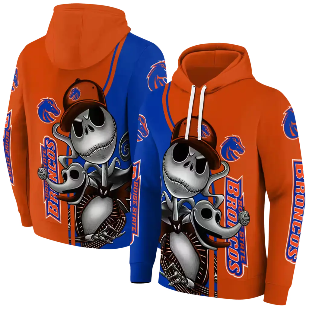 boise state broncos jack skellington orange hoodie fashion forward boise state broncos jack skellington orange hoodie fashion forward
