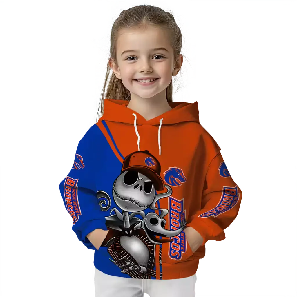 boise state broncos jack skellington orange hoodie top rated boise state broncos jack skellington orange hoodie top rated