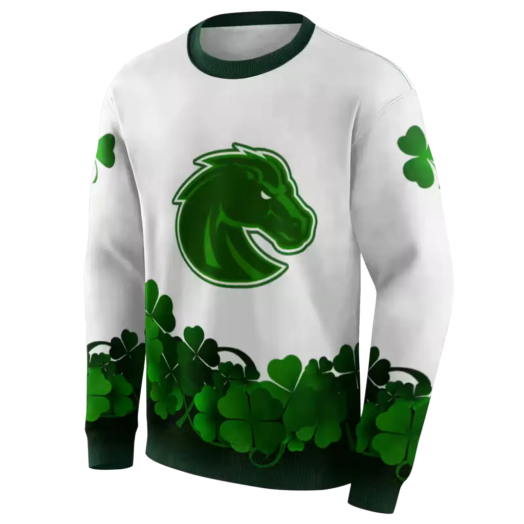 boise state broncos lucky motif white green hoodie new arrival boise state broncos lucky motif white green hoodie new arrival