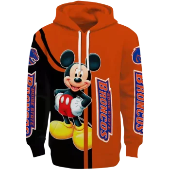 boise state broncos mickey mouse orange black hoodie best selling