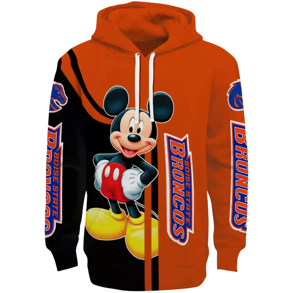 boise state broncos mickey mouse orange black hoodie best selling boise state broncos mickey mouse orange black hoodie best selling