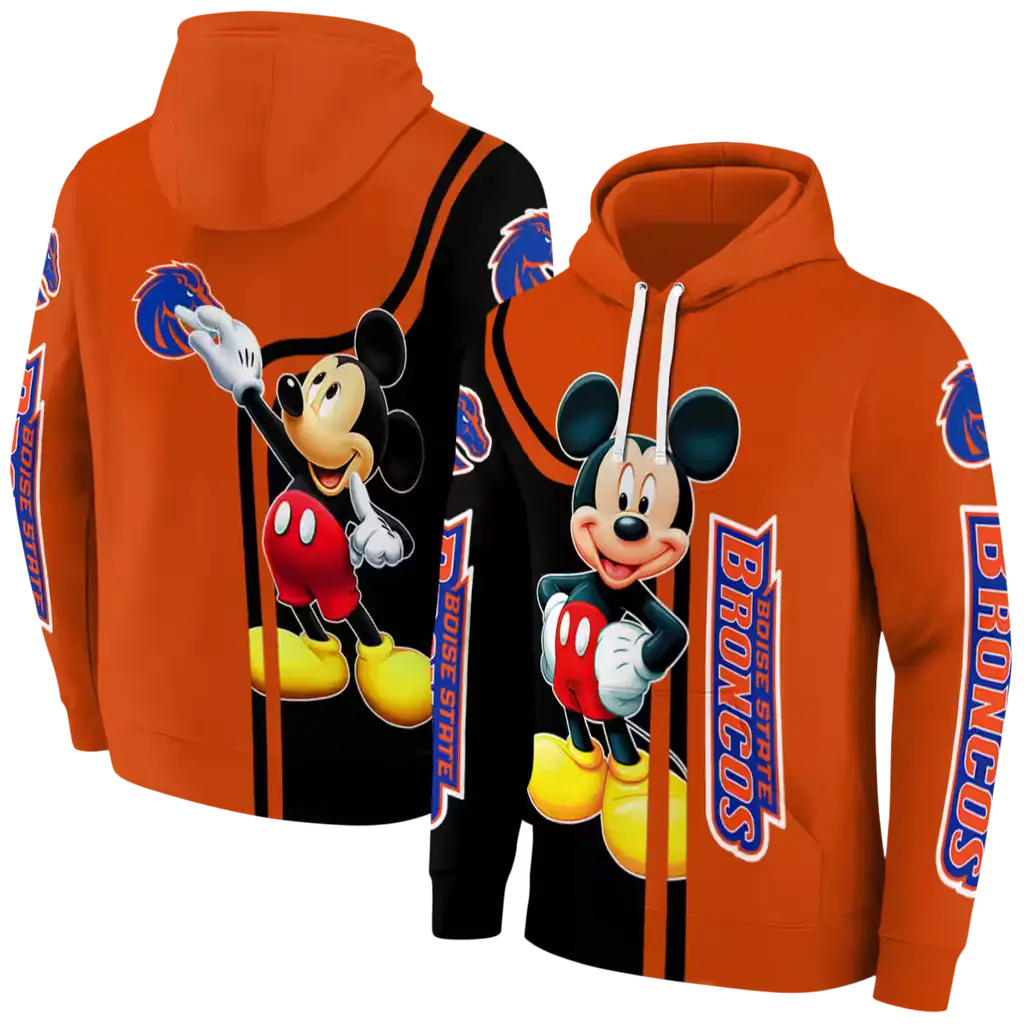 boise state broncos mickey mouse orange black hoodie fashion forward boise state broncos mickey mouse orange black hoodie fashion forward