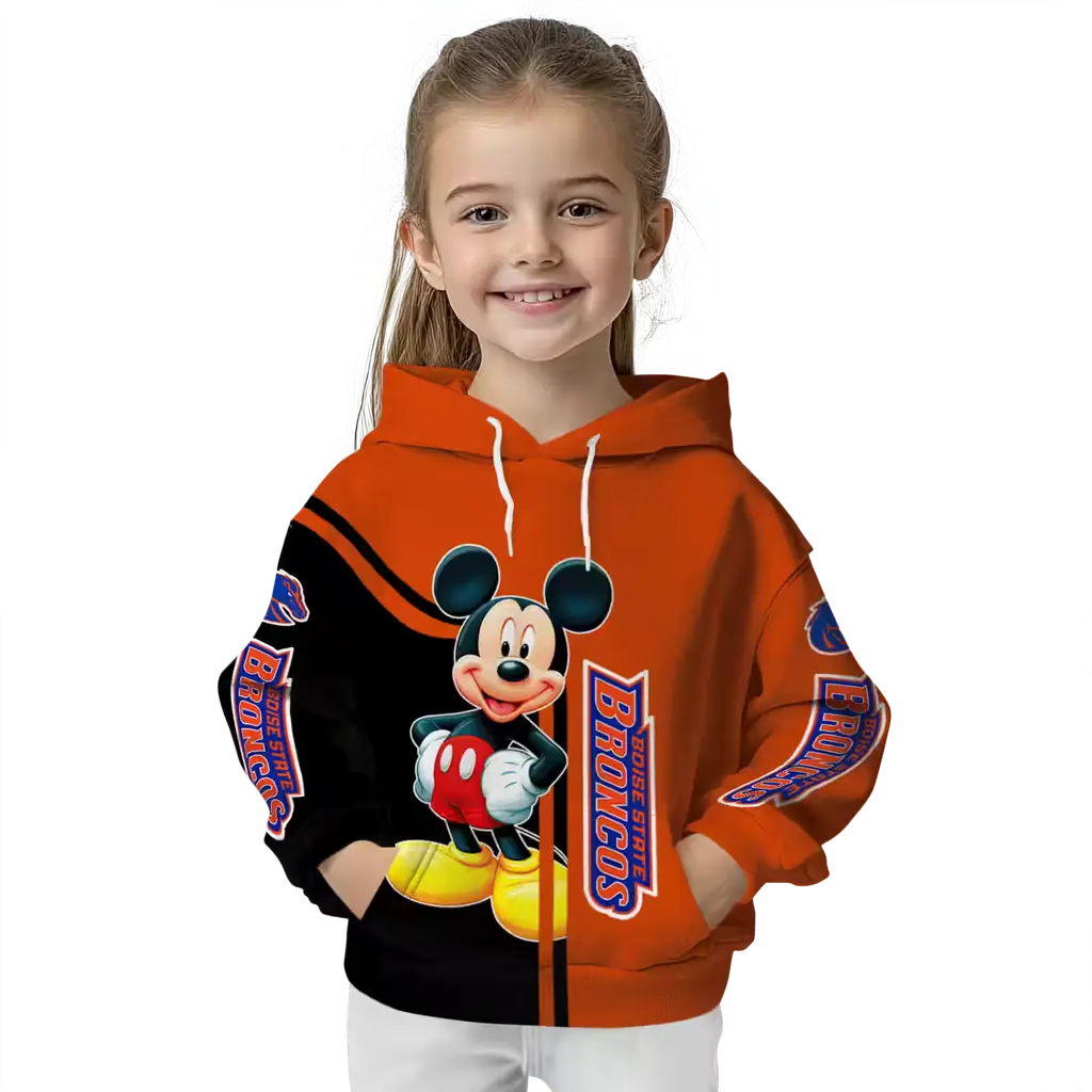boise state broncos mickey mouse orange black hoodie top rated boise state broncos mickey mouse orange black hoodie top rated