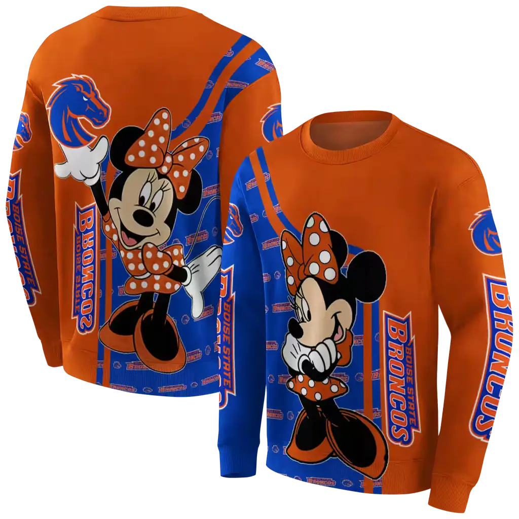 boise state broncos minnie mouse orange hoodie premium grade boise state broncos minnie mouse orange hoodie premium grade