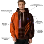 boise state broncos monogram pattern orange hoodie best selling